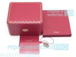Best Replica Cartier Red Leather Watch Box & Warranty card & Disk Set